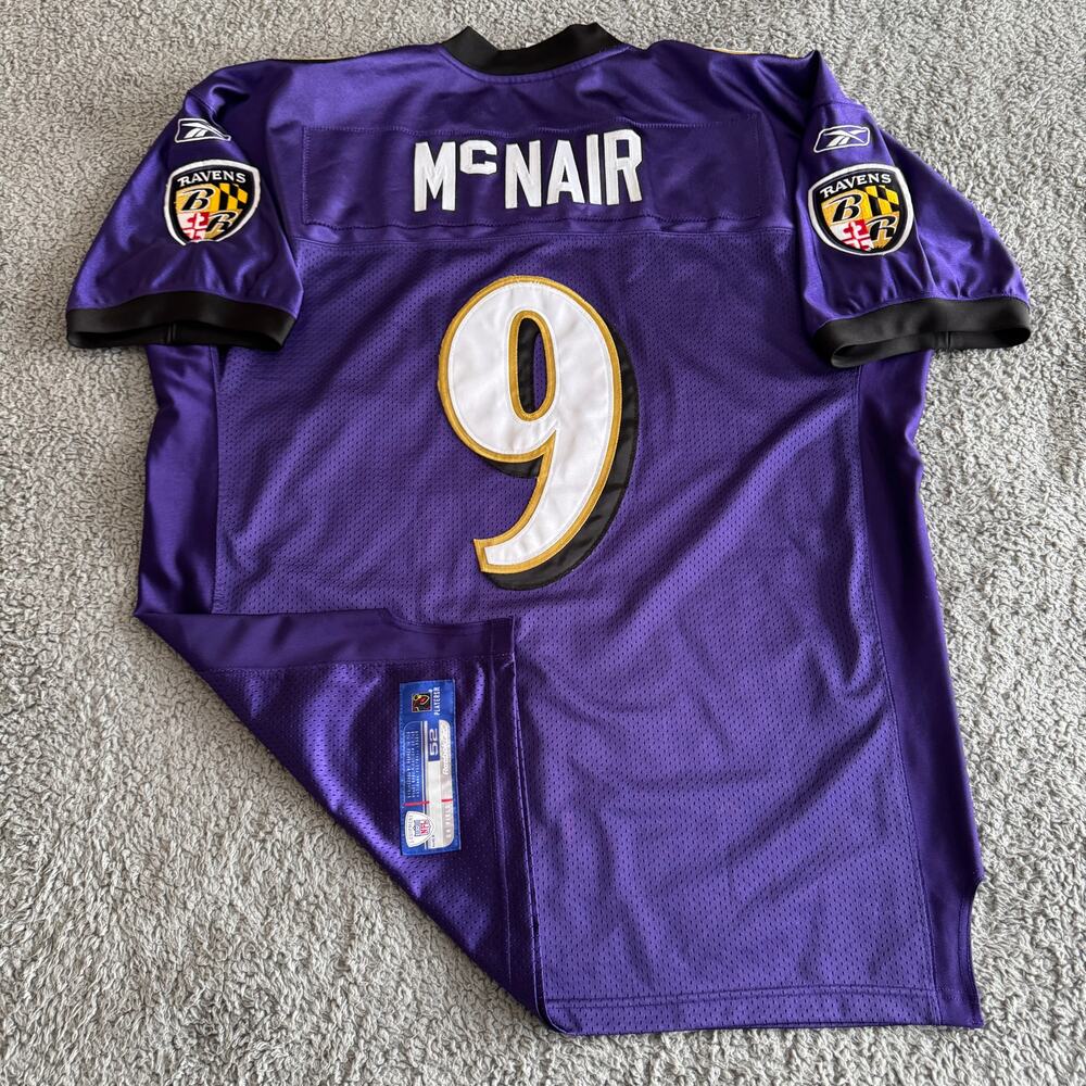 2006 Reebok Steve McNair NFL Baltimore Ravens 100% Authentic Jersey #9 Sz 52